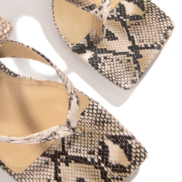 NEW๐ฅ Snake Thong Open Toe Coil Ankle Strap Sandal - Picture 5 of 7